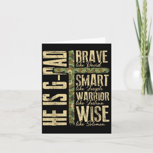 He Is G-dad Camo Religious Father's Day Christian  Karte (Vorderseite)