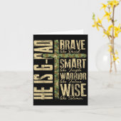 He Is G-dad Camo Religious Father's Day Christian  Karte (Gelbe Blume)