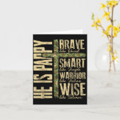 He Is Pappy Camo Religious Father's Day Christian  Karte (Gelbe Blume)