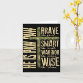 He Is Paw Paw Camo Religious Fathers Day Christian Karte (Gelbe Blume)