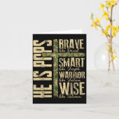 He Is Ps Camo Religious Father's Day Christian Dad Karte (Gelbe Blume)