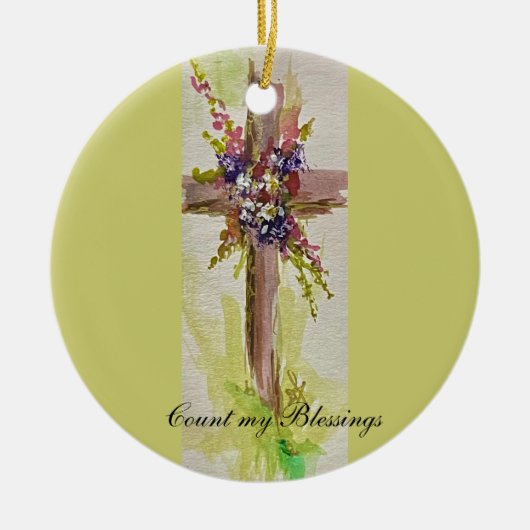 He is Risen Ceramic Ornament (Vorne)