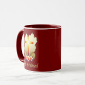 He Is Risen – Christian Easter Cross Art - caneca Tasse (Vorderseite Links)