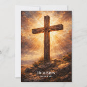  He Is Risen Christian Easter  Feiertagskarte (Vorderseite)