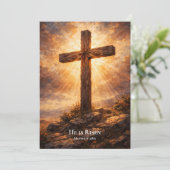  He Is Risen Christian Easter  Feiertagskarte (Stehend Vorderseite)