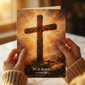  He Is Risen Christian Easter  Karte