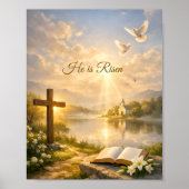 He Is Risen Christian Easter  Poster (Vorne)