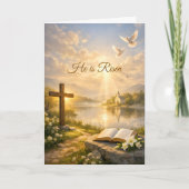 He Is Risen Christian Easter Resurrection Greeting Karte (Vorderseite)