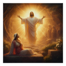 He Is Risen Christian Poster