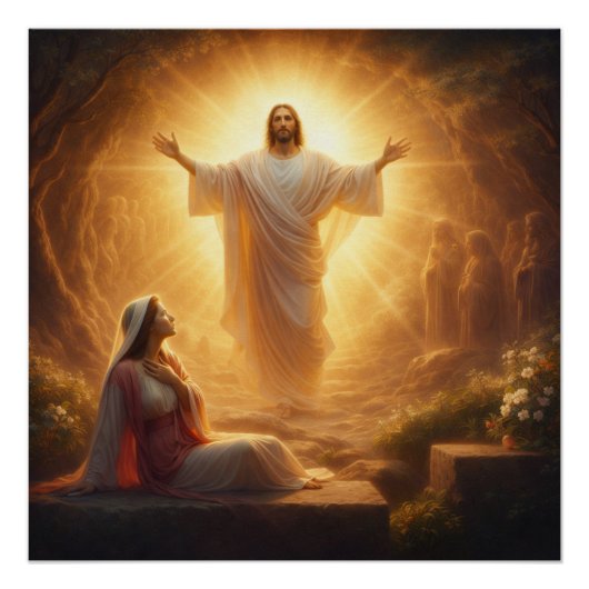 He Is Risen Christian Poster (Vorderseite)