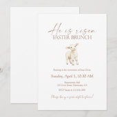 He Is Risen Easter Brunch Christian Resurrection Einladung (Vorne/Hinten)