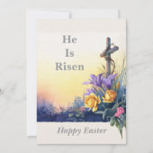 He Is Risen Easter Card Einladung (Vorderseite)