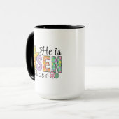 He Is Risen Easter Christian Coffee Mug Tasse (Vorderseite Links)