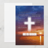 He is Risen - Easter Feiertagskarte (Vorne/Hinten)