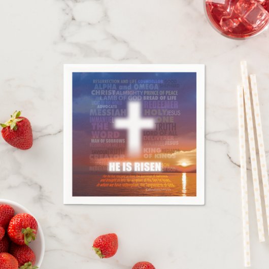 He is Risen - Easter Serviette (Beispiel)