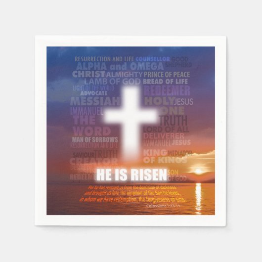 He is Risen - Easter Serviette (Vorderseite)