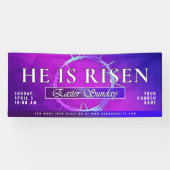 He Is Risen Easter Sunday Church Banner (Horizontal)
