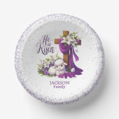 He is Risen! Easter Sunday Paper Pappteller (Vorderseite)