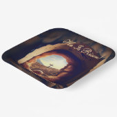He is Risen! Easter Sunday Paper Plate Pappteller (Gewinkelt)