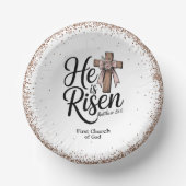 He is Risen! Easter Sunday Paper Plate Pappteller (Vorderseite)