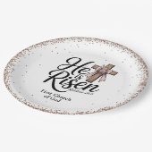 He is Risen! Easter Sunday Paper Plate Pappteller (Schrägansicht)