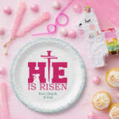 He is Risen! Easter Sunday Paper Plate Pappteller (Party)