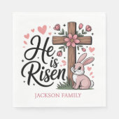 He is Risen! Easter Sunday Paper Serviette (Vorderseite)