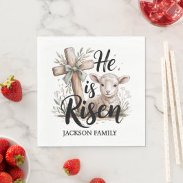 He is Risen! Easter Sunday Paper Serviette