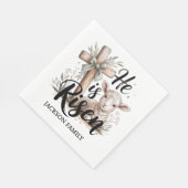 He is Risen! Easter Sunday Paper Serviette (Ecke)