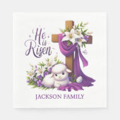 He is Risen! Easter Sunday Paper Serviette (Vorderseite)