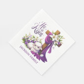 He is Risen! Easter Sunday Paper Serviette (Ecke)
