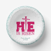 He is Risen! Easter Sunday Pappteller (Vorderseite)