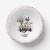 He is Risen! Easter Sunday Pappteller (Vorderseite)