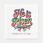 He Is Risen! Easter Sunday Serviette (Vorderseite)