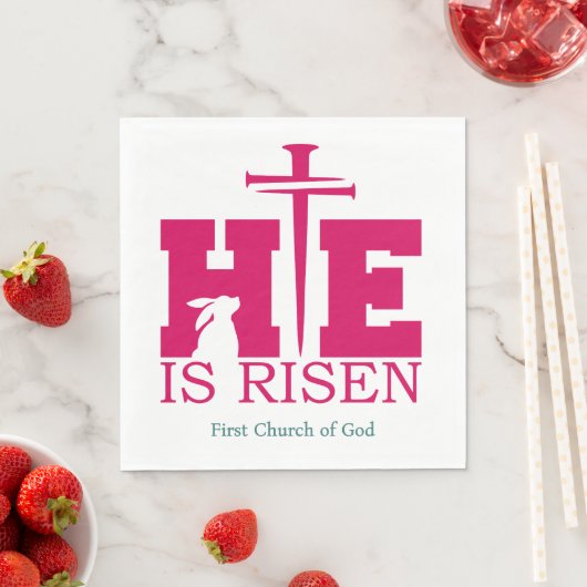 He is Risen! Easter Sunday Serviette (Beispiel)