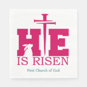 He is Risen! Easter Sunday Serviette (Vorderseite)