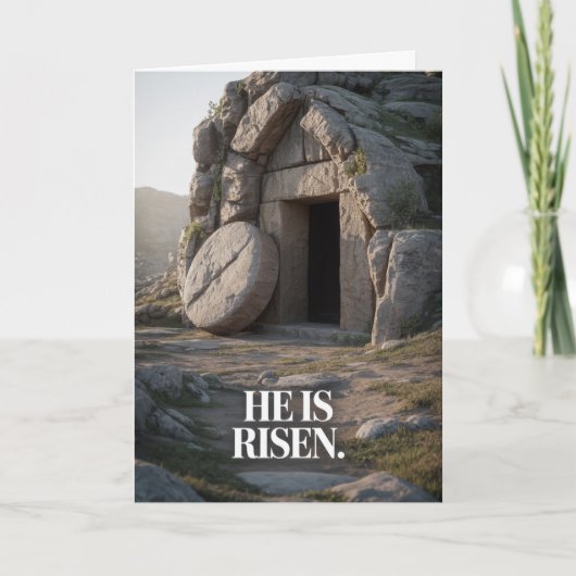 He Is Risen Empty Tomb Christian Easter Card Karte (Vorderseite)