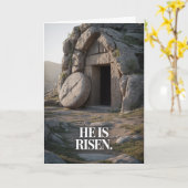 He Is Risen Empty Tomb Christian Easter Card Karte (Gelbe Blume)