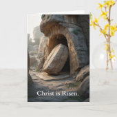 He Is Risen Empty Tomb Christian Easter Karte (Gelbe Blume)