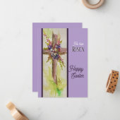 He is Risen Flat Note Card Mitteilungskarte (Vorderseite/Rückseite Beispiel)