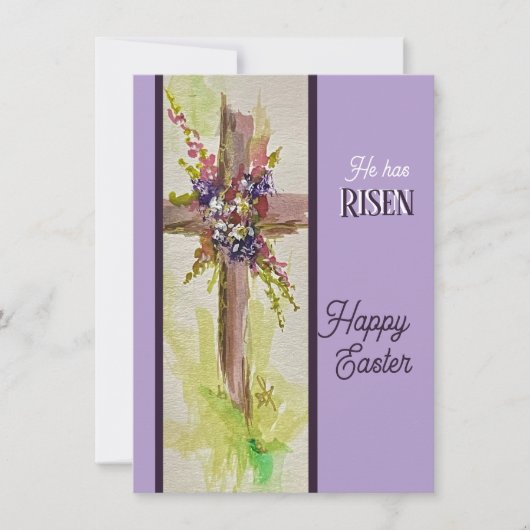 He is Risen Flat Note Card Mitteilungskarte (Vorderseite)