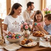 He Is Risen Floral Cross Tri-Blend Shirt