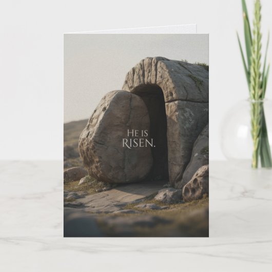 He Is Risen Happy Easter Bulk Church Greeting Card Karte (Vorderseite)