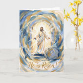 He Is Risen in Glory Easter Card Karte (Gelbe Blume)