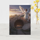 He is Risen just as He said Matt 28:5 - Easter Karte (Gelbe Blume)