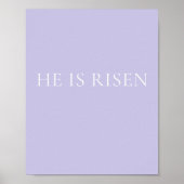 He Is Risen Lavender Easter Wall Art | Soft Print Poster (Vorne)