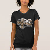 He Is Risen Leopard Cross Bunny Christian Easter T-Shirt (Vorderseite)