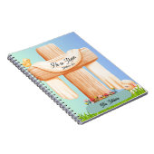 He Is Risen Matthew 28:6 Christian Cross  Notizblock (Rechte Seite)