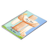 He Is Risen Matthew 28:6 Christian Cross  Notizblock (Linke Seite)