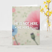 He Is Risen Message Card Karte (Gelbe Blume)